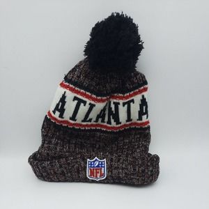 NFL Atlanta Falcons On Field New Beanie Winter Pom Knit Ski Hat Fleece Lined